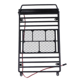 Max 1/10 RC Crawler DIY Metal Roof Rack for SCX10 TRX4 D90 TF2 cc01 with LED