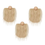 Maxbell 3x Gnome Beards Wooden Balls Wood Nose Ornament Christmas Decoration Style E