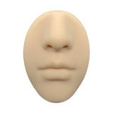 Maxbell Silicone Face Model Portable Mannequin Flexible for Jewelry Display Nose Beige