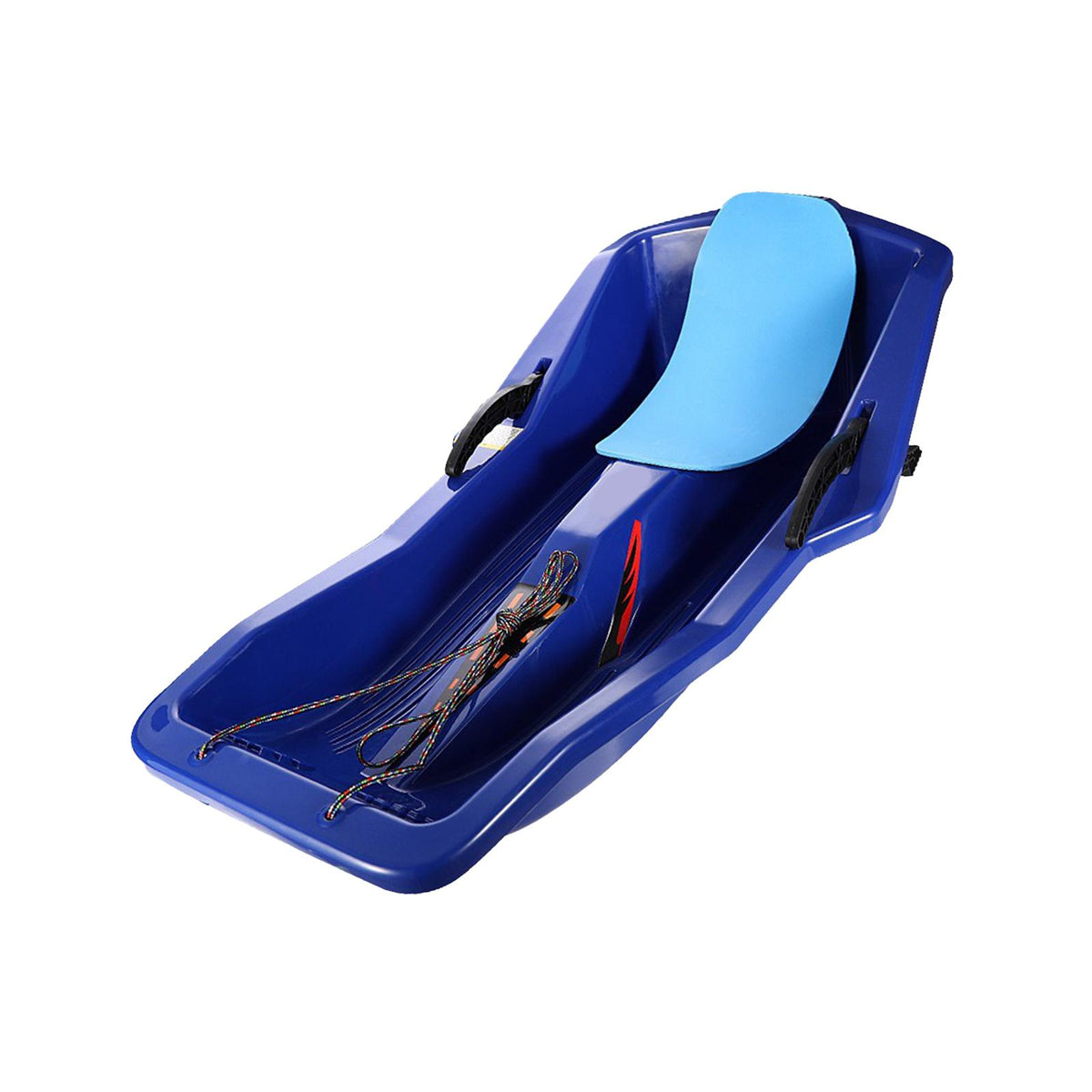 Maxbell Snow Sled for 2 Sledders Includes Pull Rope for Boy Girl Toddler Dark Blue