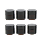 Max 6 Pcs Cosmetic Containers Round Glass Jars Cosmetics Face Cream Lotion 10g
