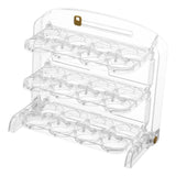 Maxbell Creative overturn Egg Box Three Layers Stackable Organizer Bin for Freezer White