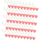 Maxbell Valentine's Day Ornaments Wood Slice Heart Ornaments for Festivals Tree Home Pink