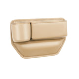 Maxbell Car Seat Gap Filler Seat Gap Pocket with Cup Holder Center Console Organizer Main Seat Beige