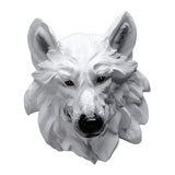 Maxbell Animal Wolf Head Wall Art Decorations Bust Wall Statue Fine Workmanship White