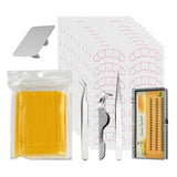 Maxbell 115X False Eyelashes Extension Practice Exercise Set Training Kit Yellow