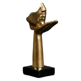 Maxbell Abstract Figure Sculpture Blow Kisses Figurines Retro Style Crafts Tabletop Aureate
