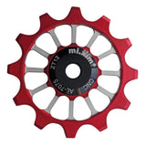 Maxbell 12T Bike Bearing Jockey Wheel Rear Derailleur Pulley Ceramic Bearing Red