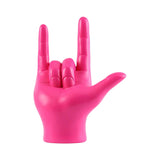 Maxbell Love You Finger Gesture Statue Figurine Rock Hand Sculpture for Cabinet Pink
