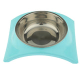 Maxbell Pet Dog Dual-Use Food Bowl Pet Slip and Leakproof Bowl Stainless Steel Blue