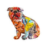 Maxbell Modern Dog Sculptures Artwork for Living Room Wine Cabinet Decoration Graffiti