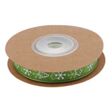 Maxbell 10mm Snowflake Christmas Trim Satin Ribbon Christmas Decor Green