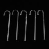 Maxbell 5 Pcs Transparent Acrylic Thickened Elbow Tube for Aquarium 0.7x15cm