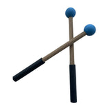Maxbell 2x Silicone Drumsticks Hand Percussion Mallets for Glockenspiel Xylophone Blue