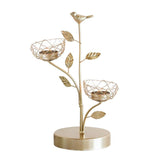 Maxbell Nordic Style Metal Iron Candle Holder Bird Tree Candle Stick Style03