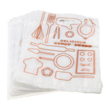 Max 100 Pcs Plastic Food Packing Bags Unwaxed Oilproof Takeout Take-away 25x33cm