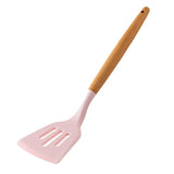 Maxbell Silicone Kitchenware Silicone Cooking Utensil with Wood Handle For Kitchen A