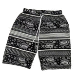 Maxbell Summer Beach Shorts for Women Men Boho Clothes Thailand Elephant Short Pants Fish Scale Pattern