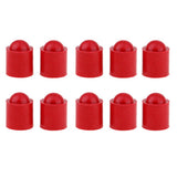 Maxbell 10pcs Rubber Pool Cue Tip Head Protector Cover for Billiard Snooker Red
