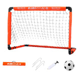 Maxbell Kids Soccer Goals Portable Soccer Nets Set Outdoor Training Easy Assembly L Ball Set with Pump White