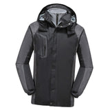 Maxbell Men Windproof Coat Casual Jackets Winter Windbreaker for Skiing Camping 5XL Black