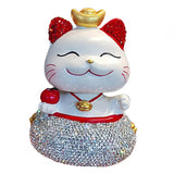 Maxbell Lucky Cat Figurine Car Decorations for Spring Festival Entrance Cabinet Desk Style B