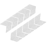 Maxbell 10x Arrow Reflective Stickers Night Sign Self Adhesive for Truck White