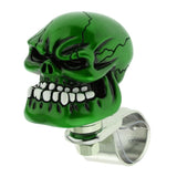 Max 1PC Skull Head Car Steering Wheel Spinner Suicide Knob Handle Booster Green