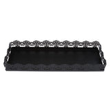 Maxbell Rectangular Serving Plate Cupcake Cake Dish Tray Kitchen Platter Black