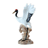 Maxbell Statue Crane Chic Gift Collectibles for Balcony Bonsai Resin Spread Wings