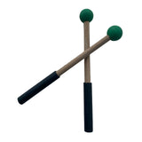 Maxbell 2x Silicone Drumsticks Hand Percussion Mallets for Glockenspiel Xylophone Green