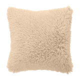 Maxbell Cushion Cover Shaggy Fluffy Cover Fur Plush Pillowcase Pillow Cover Beige 45x45cm