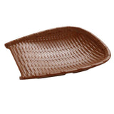 Maxbell Rattan Wicker Basket Hand Knitting Box Woven Container Vintage Brown 28cm