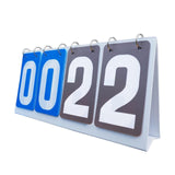 Maxbell 4 digits Flip Score Board Large Game for Tennis Ball Basketball Volleyball Gray Blue