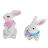 Max Micro Landscape Decor Resin Ornament Garden DIY Crafts Pair of Rabbit #1