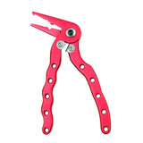 Maxbell Multifunctional Fishing Plier Hook Remover Steel Wire Line Cutter Red