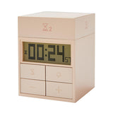 Maxbell Rotating Kitchen Timer LCD Display Alarm Clock for Kitchen Workout Classroom pink