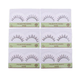 Max 6 Pairs Beauty Natural Make Up Handmade Lash Long Style 3D False Eyelash Set