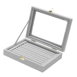 Maxbell Rings Display Tray Box Gifts for Home Jewelry Show Store Display Gray