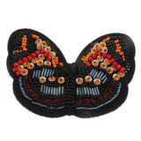Max Embroidered Butterfly Sequin Beaded Patches Appliques DIY Craft Orange+Red