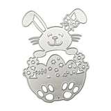 Maxbell Metal Easter Bunny Border Edge Cutting Dies for Party DIY Scrapbook Folders