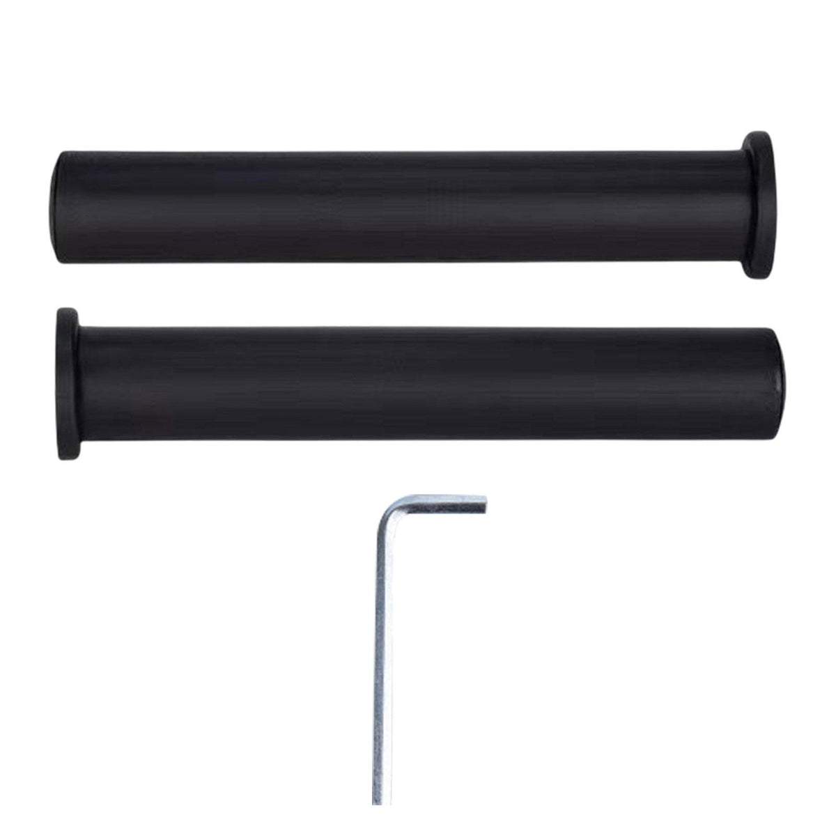 Maxbell 2 Pieces Barbell Bar Adapter Sleeve with L Shaped Wrench for Weightlifting 48mmx200mm Flat head