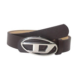 Maxbell Men Women PU Leather Belt Waist Belt Waistband Letter D Snap Buckle Trendy Brown