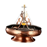 Maxbell Portable Coil Holder Stand Ornaments Desktop Household Patio Bedroom Red