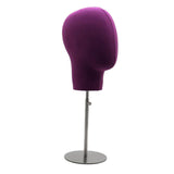 Maxbell Mannequin Head Professional Adjustable Durable for Headphones Hat Hairpiece Purple