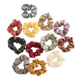 Max 13Pack Pu Leather Hair Scrunchies Hair Band Hair Ties Bow Ponytail Holder