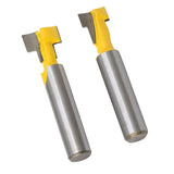 Max 2 Pieces 8mm Shank Keyhole T-Slot Woodworking Cutter Router Bit 1/2" & 3/8"