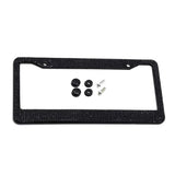Maxbell Chrome Diamonds/Crystals Bling Metal Car License Plate Frame  Black