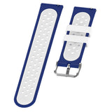Maxbell Silicone Wristband For Fitbit Versa2 Smart Watch Replacement White+Blue