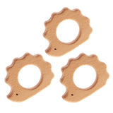 Maxbell 3PCS Eco-friendly Organic Wood Teething Holder DIY Nursing Pendant Baby Gift